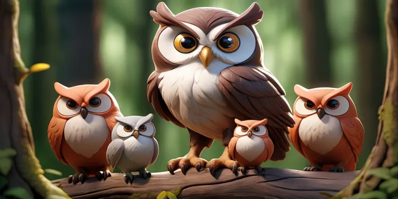 Aile Ortamında Yaşayan Hayvanların Lideri Baykuş - Masal Oku