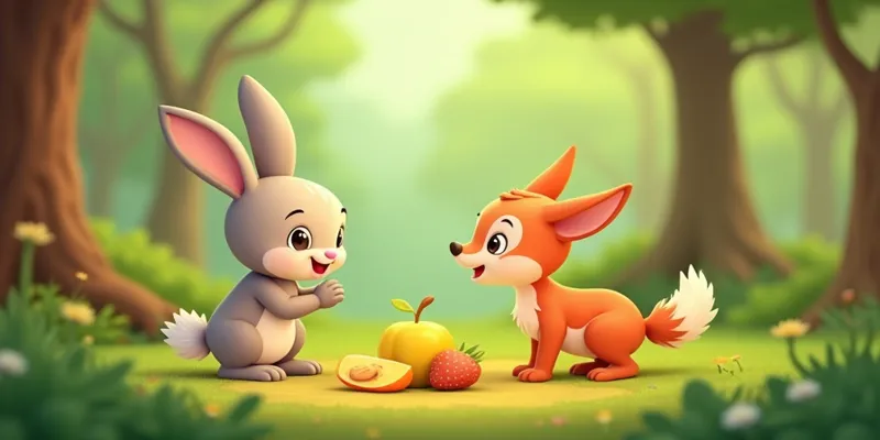 Akıllı Tavşan ve Tembel Kurt Çalışkanlık ve Yardımlaşma Masalı - 10