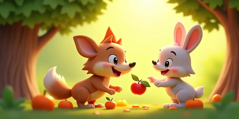 Akıllı Tavşan ve Tembel Kurt Çalışkanlık ve Yardımlaşma Masalı - 9