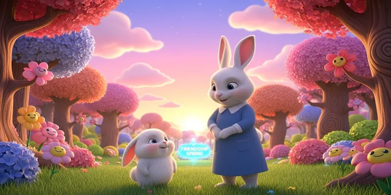 Düşler Ormanı Masalı Dostluk Pınarı ve Minik Tavşanın Macerası