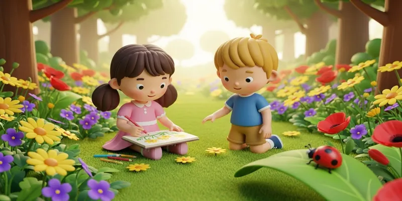 Elif ile Deniz’in Gezi Maceraları Renkli Orman Yolu Masalı - 6