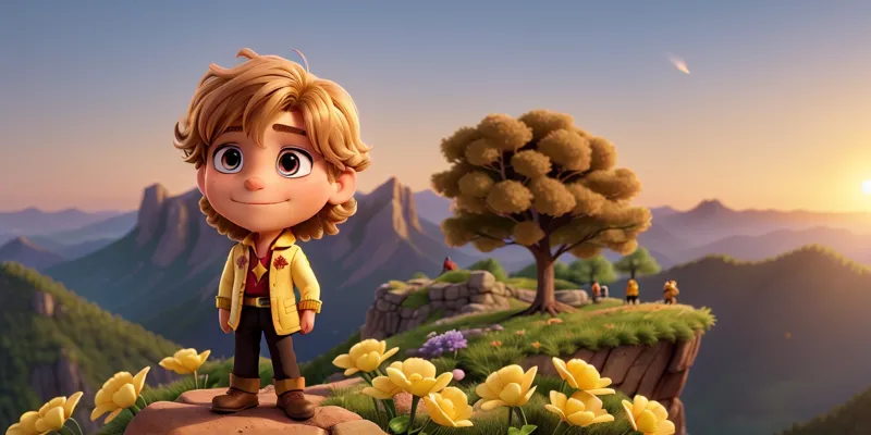 Güneş Krallığı'nın Cesur Prensi Kaan ve Sihirli Çiçek Macerası