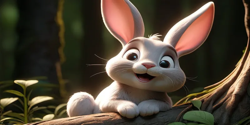 Renkli Orman'da Neşe Dolu Bir Yolculuk Minik Tavşan - Masal