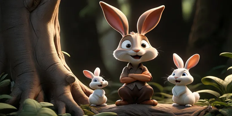 Renkli Orman'da Neşe Dolu Bir Yolculuk Minik Tavşan - Masal - 2