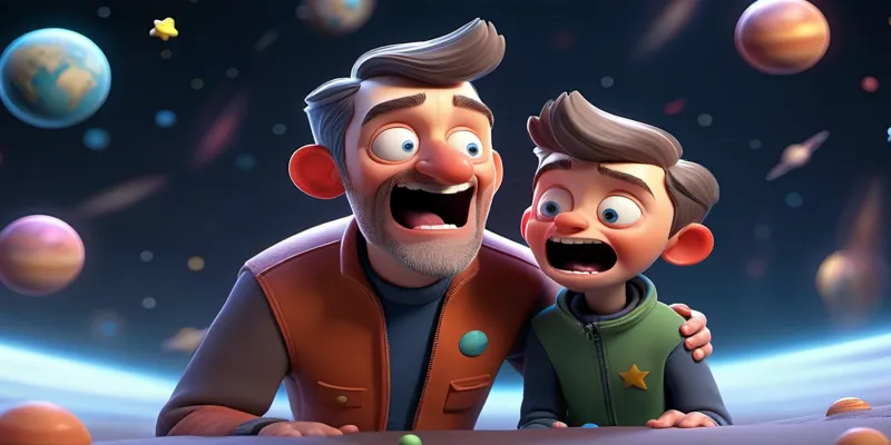 Uzayda Bir Keşif Ali ve Babasının Dolunay Yolculuğu - Hikaye - 4