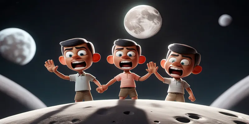 Uzayda Bir Keşif Ali ve Babasının Dolunay Yolculuğu - Hikaye - 7