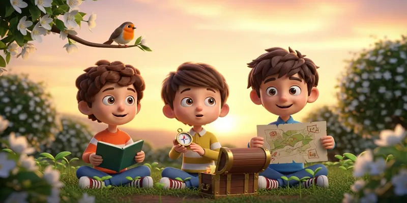 Üç Arkadaşın Şifreli Gizemli Harita Macerası Masalı - 10