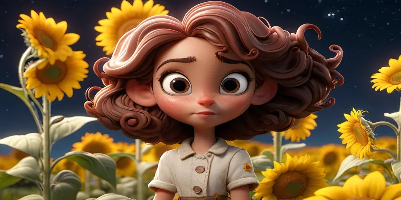 Zeynep ve Büyülü Ayçiçeği ile Parlak Yıldızların Hikayesi